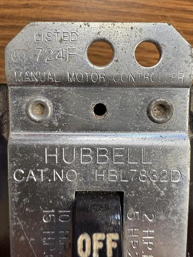 Used HUBBELL HBL7832D MANUAL MOTOR CONTROLLER GHA-GS41 