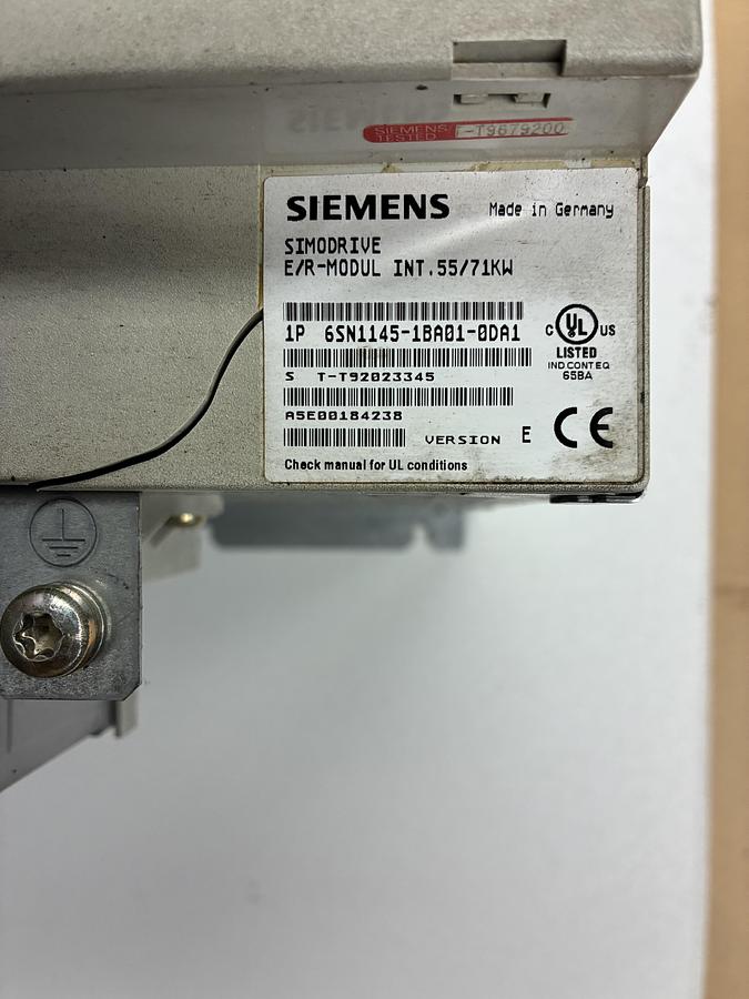 Used Siemens 6SN1145-1BA01-0DA1 Power Module – SIMODRIVE 611 – Tested & Working