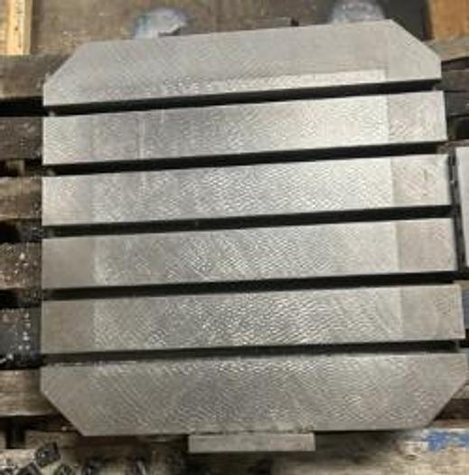 Used Giddings & Lewis CNC Horizontal Mill Pallet 24-3/4" x 24-3/4" x 3" Thick - GHC-11