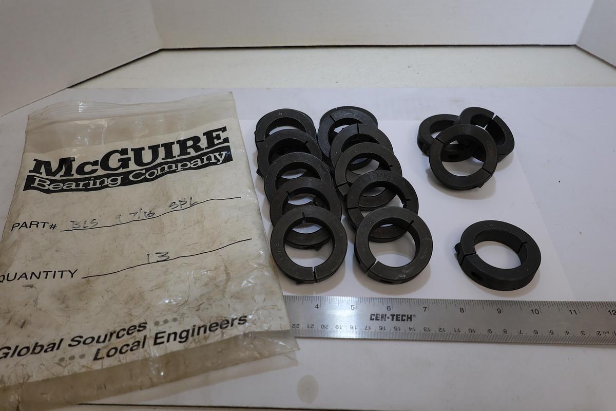 Lot of 16 McGuire 1-7/16" Shaft Collars Split Clamp 1 & 2 Piece New