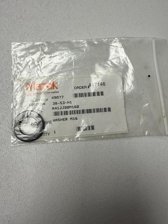 Used Mazak A41JJ00M160 Washer 16 GHC-29