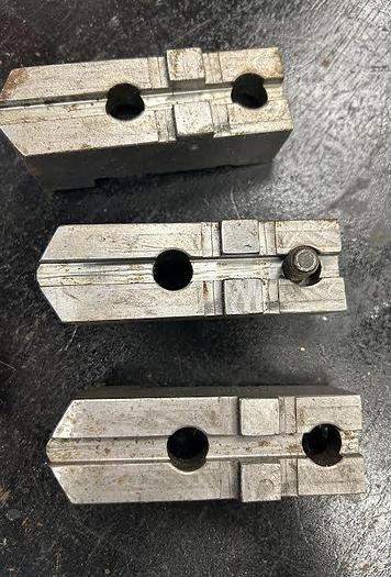 Used ABBOTT 3pc Lathe Chuck Jaws 2-5/8"H X 4"Long X 1-1/4" W - GHB-65