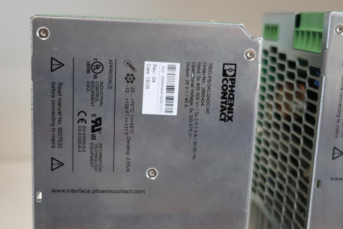 Used Phoenix Contact TRIO-PS Industrial Power Supply – DIN Rail Mount