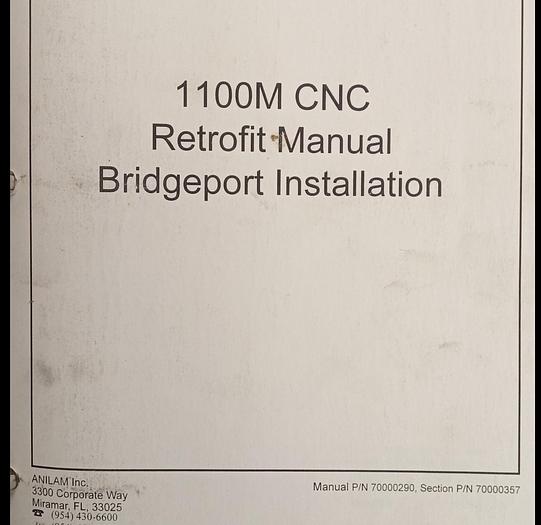 Used Anilam 1100M CNC Retrofit Manual Bridgeport Installation - GHGC-D11