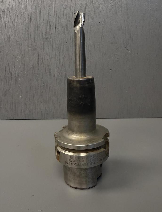 Used BRINEY HSK63ASFC-12M-354 Shrink Fit Tool Holder GHA-GS61