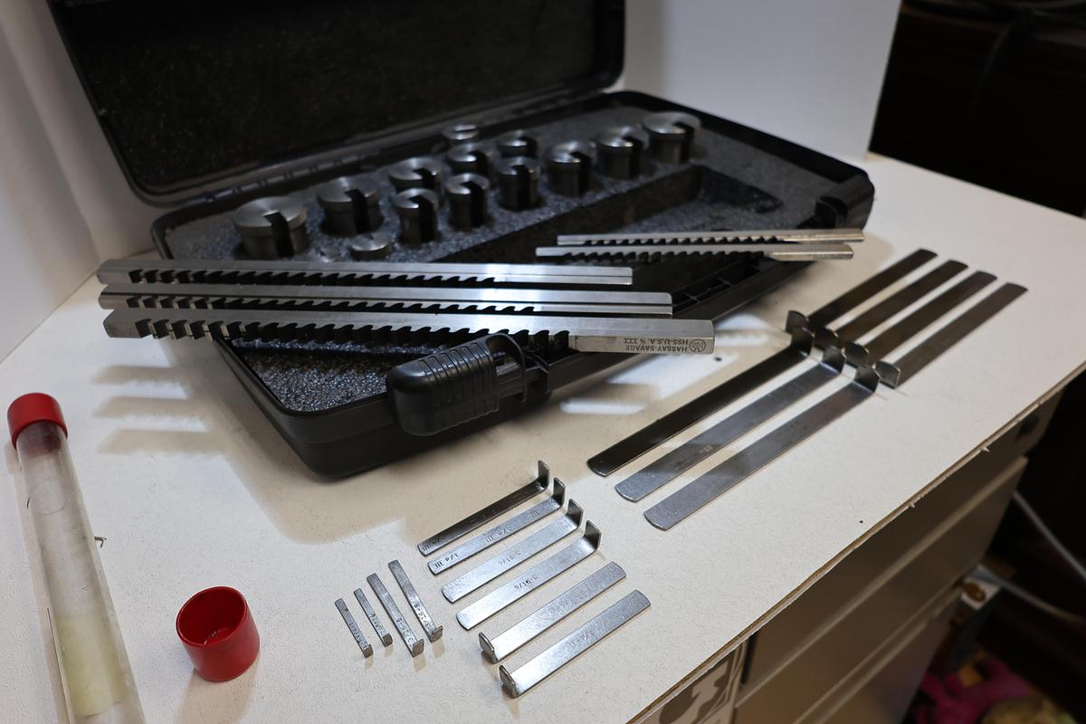 Used Hassay Savage HSS Keyway Broach Set 1/8"-1/2" Complete USA Made