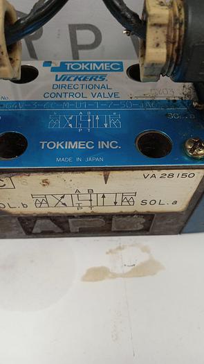 Used Tokimec Vickers DGV4-3-6C-M-U1-T-7-50-JA65 Directional Control Valve GH501