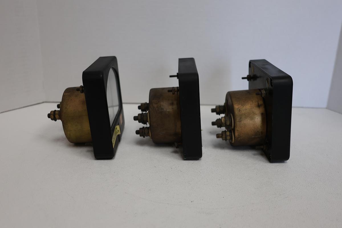 Used Vintage Analog Panel Meters Simpson Electric ICN 222410/ 222408/ 222409 SET OF 3