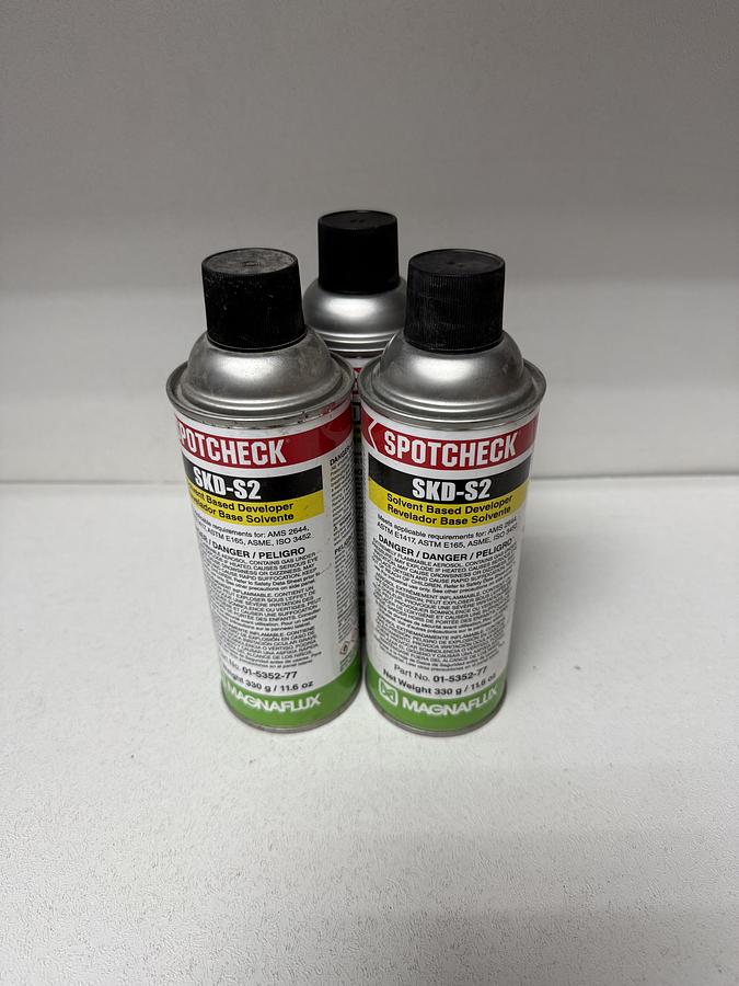Used (LOT OF 3) Magnaflux Spotcheck SKD-S2 Solvent Based Developer 11.6oz Can Exp. 05/27 GHGC