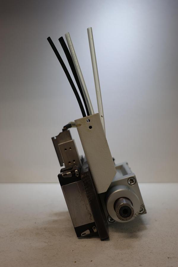 Used Lika SME51 Linear Encoder Read Head + 40mm Compact Air Cylinder + Linear Rail Block – Working Pull GHA-186