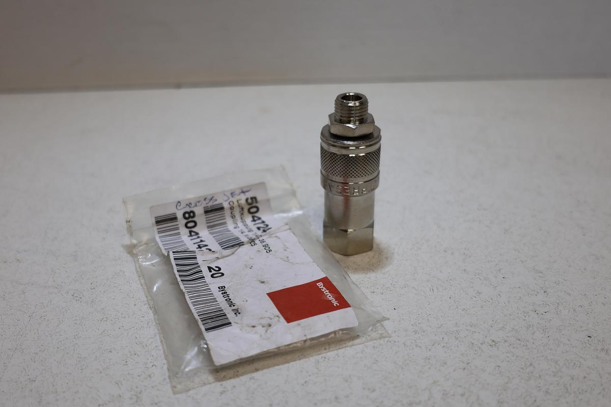 Bystronic 504724 1/4" Pneumatic Quick Connect Air Coupling NEW Multifix
