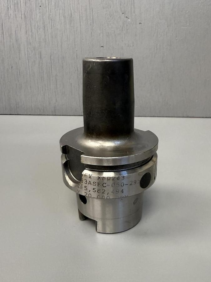 Used BRINEY HSK63ASFC-050-295 Shrink Fit Tool Holder GHA-168