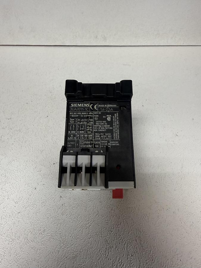 Used SIEMENS 3UA7011-1C Thermal Overload Relay GHGC-D4