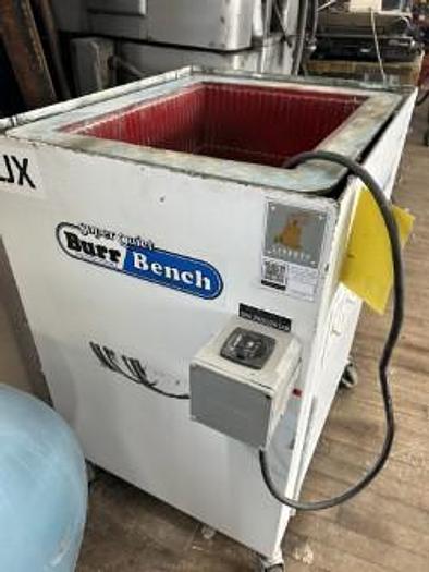 Used ABRASIVE FINISHING INC., SUPER QUIET BURR BENCH DEBURRING UNIT - LJX
