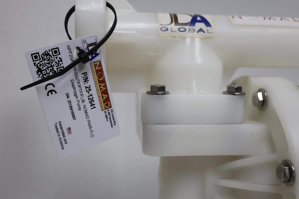 NOMAD PWR-FLO NPF25 Diaphragm Pump P/N 25-12641 New Polypropylene GHA-46