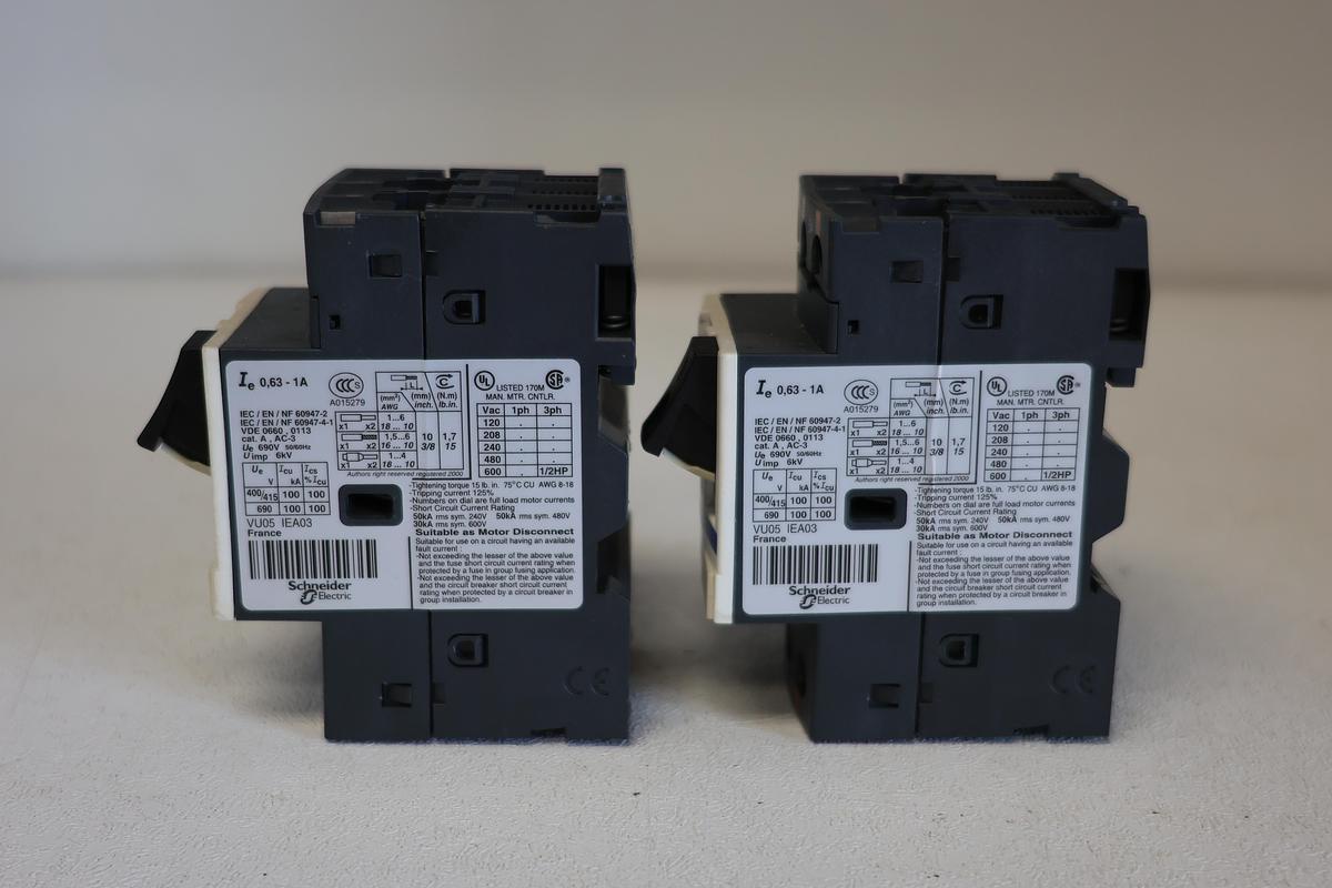 Used Telemecanique GV2ME05 Motor Circuit Breaker 0.63–1A (Schneider Electric) GHC-16