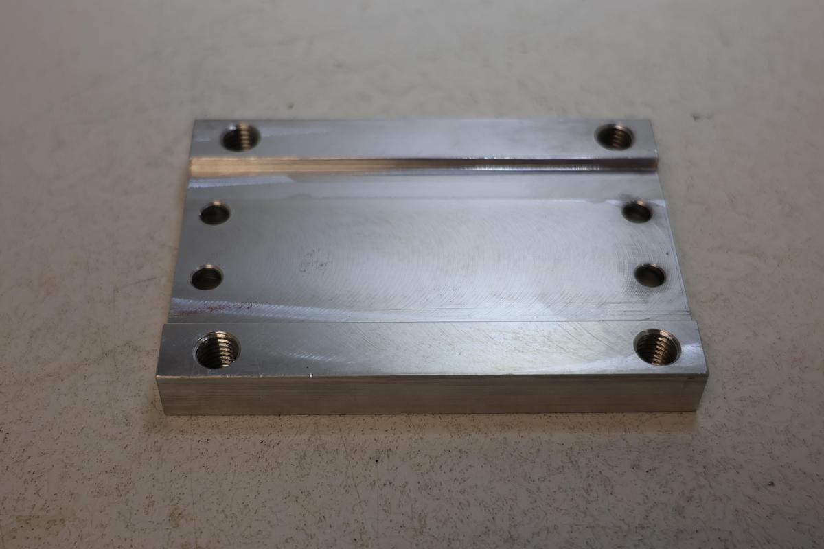 Used Aluminum Mounting Plate 1/2" Thick Linear Motion Pneumatic Cylinder SMC Metal Work GHA-186