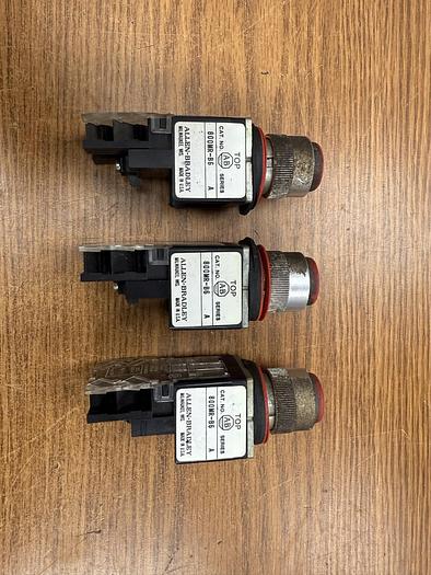 Used ALLEN BRADLEY 800MR-B6 SERIES A PUSH BUTTON *LOT OF 3* GHA-156
