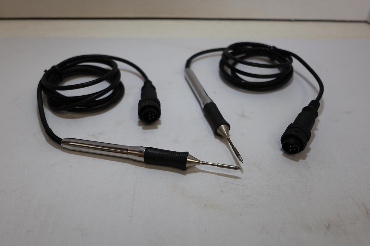 Used Lot of 2 Industrial Soldering Iron Handpieces w/ Tips 5-Pin Connector