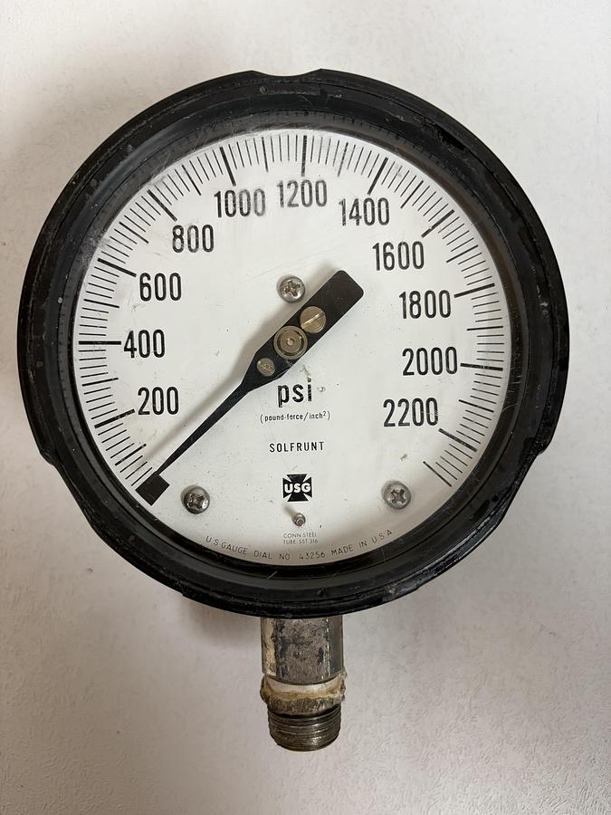 Used USG Pressure Gauge 2200 psi Dial NO 43256