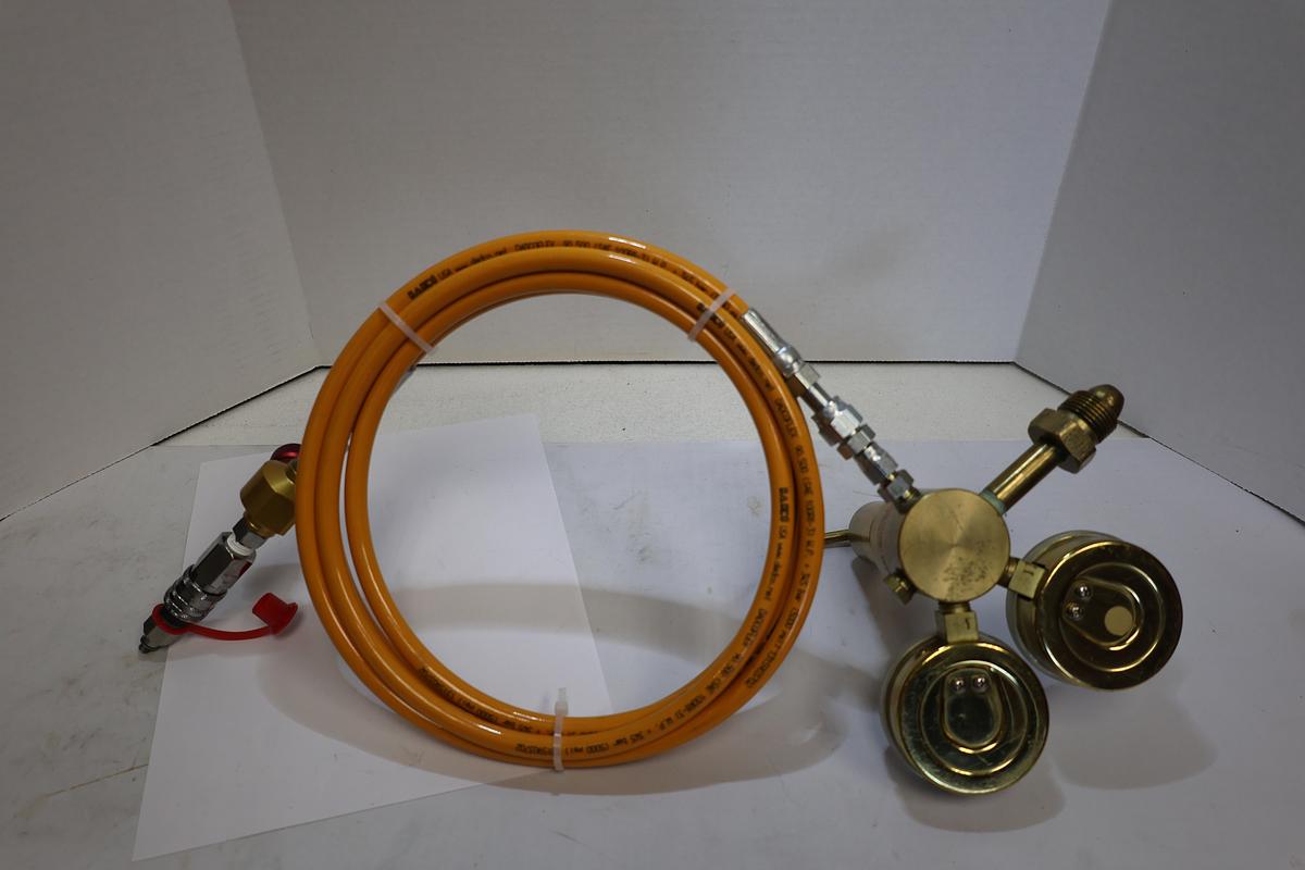 Used Victor SR4J High Pressure Nitrogen Charging Regulator Kit 10' Hose DADCO SV-3G