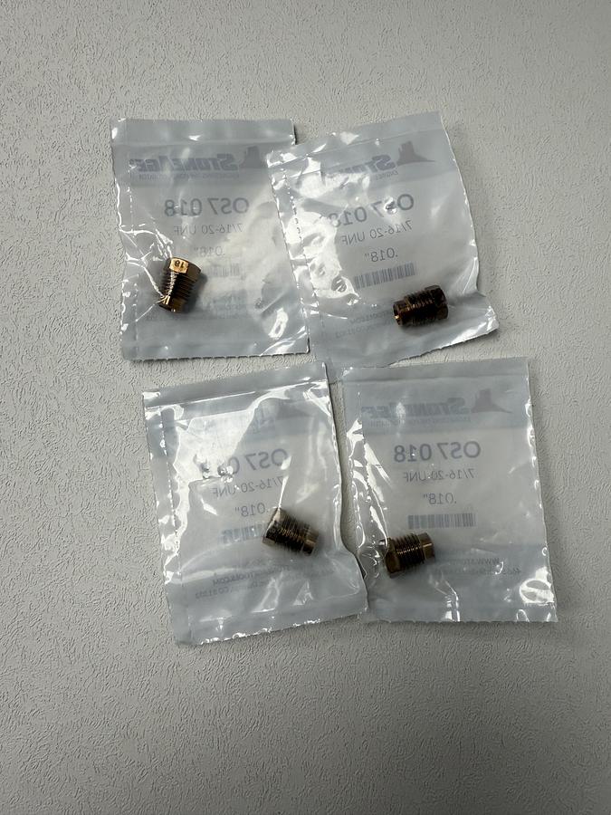 Used (Lot Of 4) StoneAge OS7 019 Orifice 7/16-20 UNF .018" GHC-29