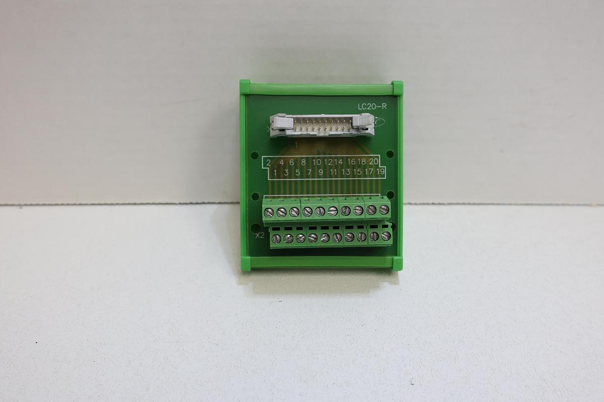 Used LC20-R 20-Pin IDC Male Header Terminal Block Breakout Board PLC CNC
