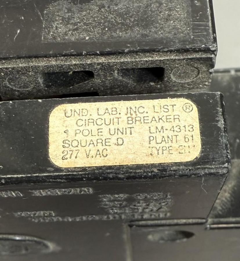 Used SQUARE D LM-4294 1 POLE CIRCUIT BREAKER GHA-117