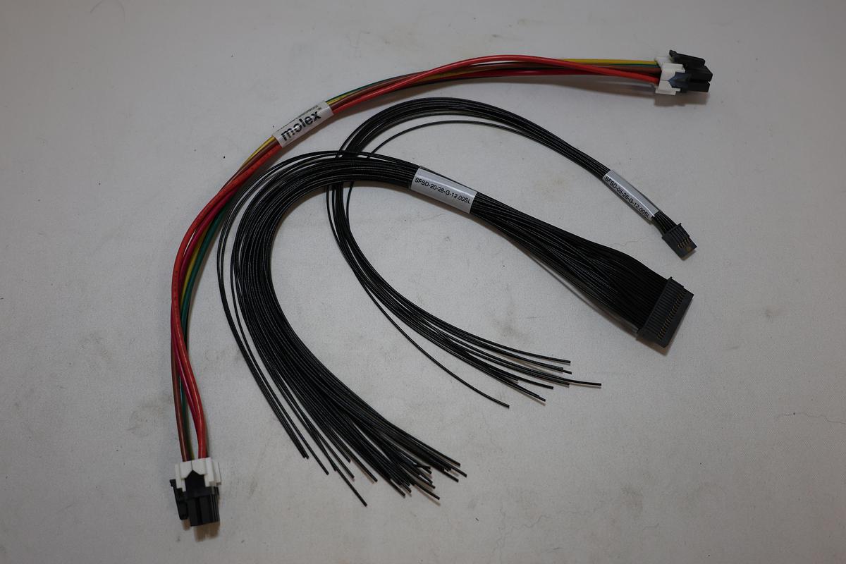 Molex Custom Cable Harness Lot - SFSD Ribbon & Power Leads - New