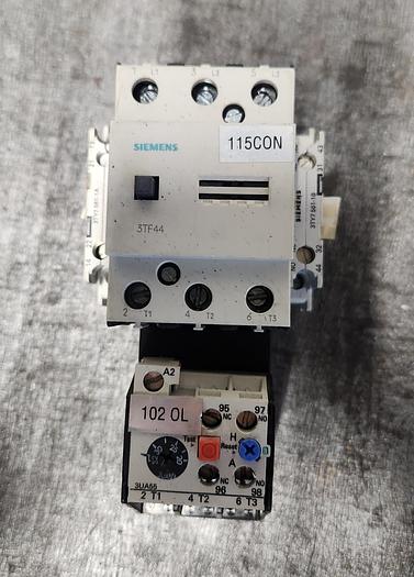 Used SIEMENS 3TF44 Starter W/3UA55 00-2D RELAY - GHB-68-A2