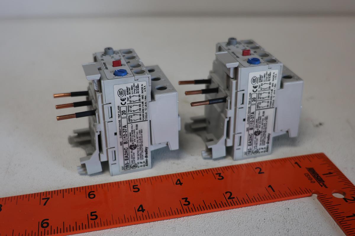 Used (LOT of 2)Allen-Bradley Contactor 193-EA2HC Series B – Reliable Industrial Motor Protection GHA 182