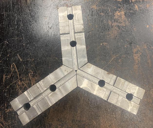 Used Abbott TG8MDS1 Tongue and Groove Lathe Jaws for 8" Chuck GHA-gs 53