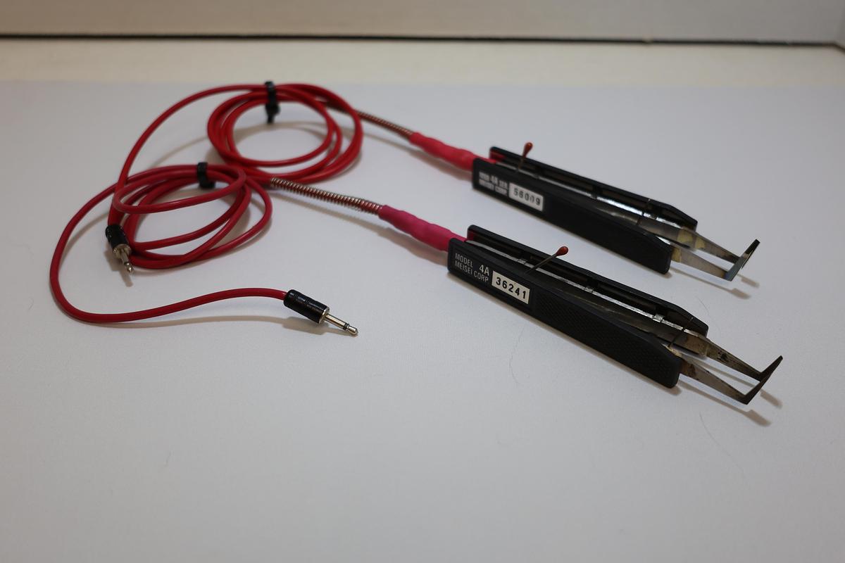 Used Meisei Corp Model 4A Soldering/Desoldering Tweezers Lot of 2 Used