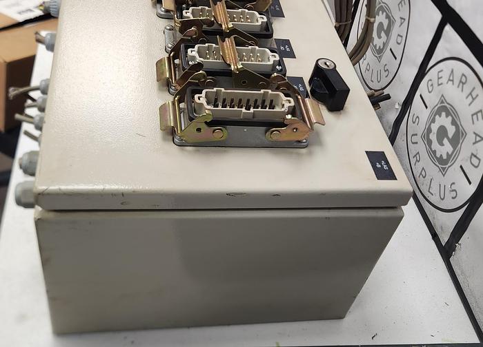 Used 20x12x8 Electrical Box 4 Encl. Gland Plate w/16 SS Connector 16 Pin Male 600 V - GHB-88