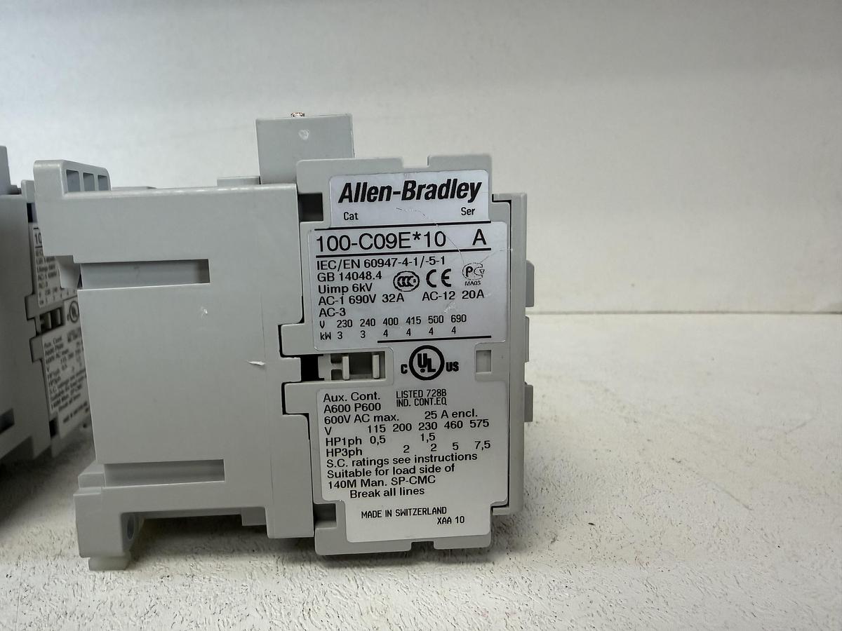 Used (Lot of 2) Allen Bradley 100-C09E*10 Ser A Contactor GHA-186