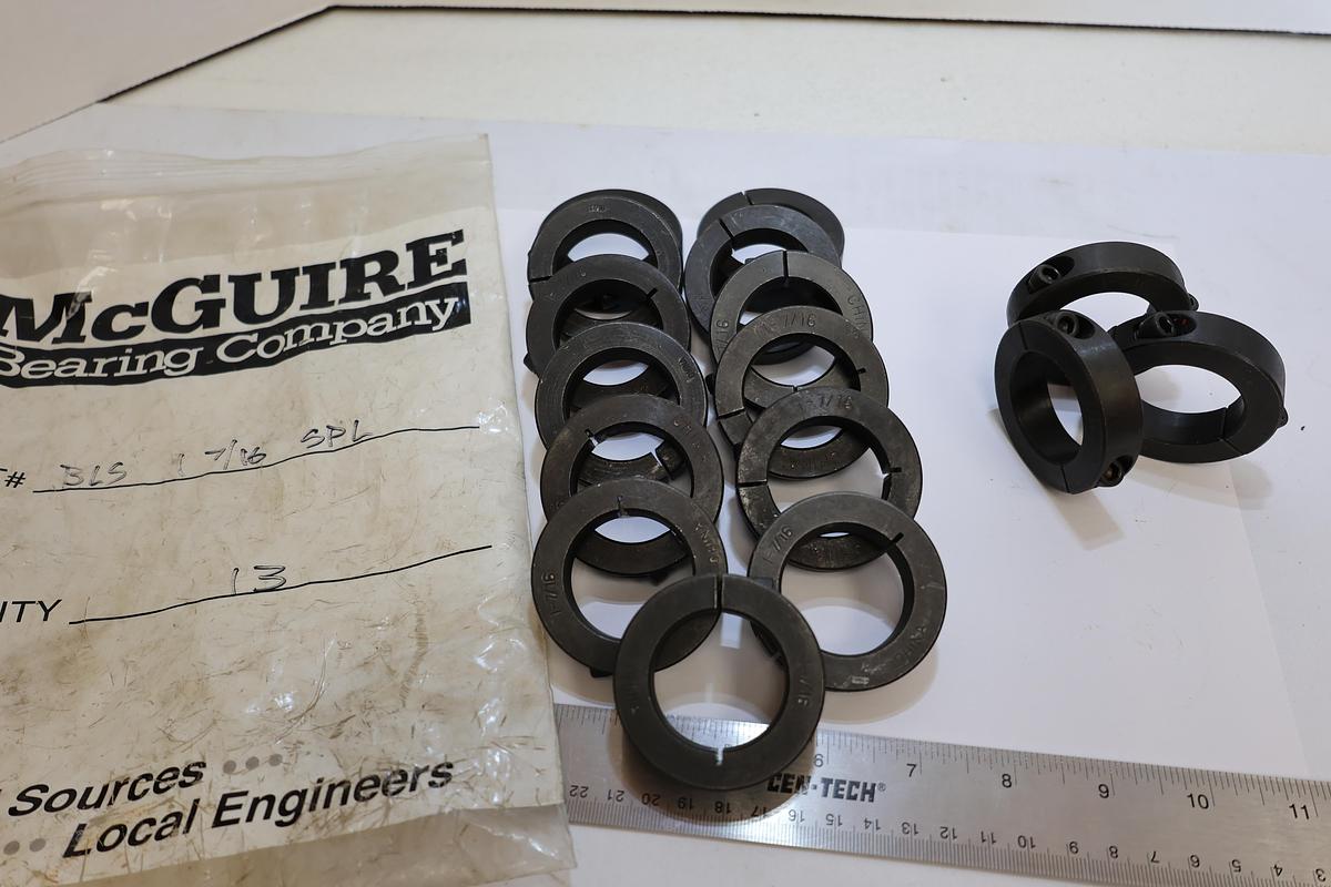 Lot of 16 McGuire 1-7/16" Shaft Collars Split Clamp 1 & 2 Piece New