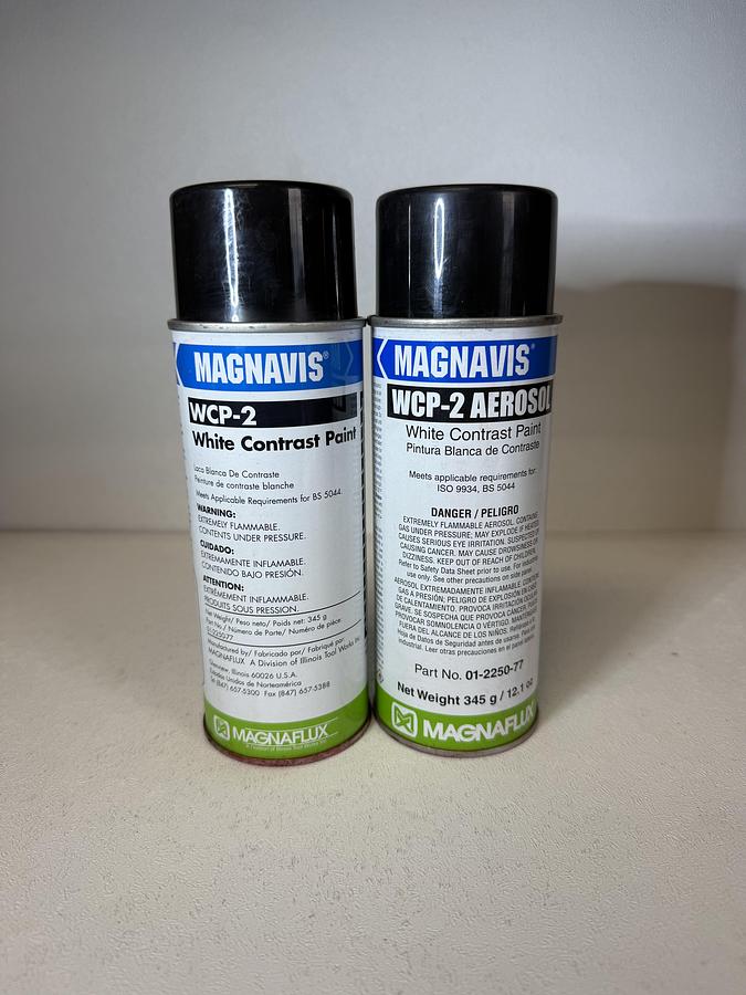 Used 2 Pack Magnaflux WCP-2 White Contrast Paint 01-2250-77 GHA-SS4