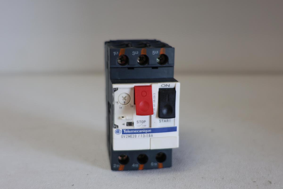Used Telemecanique GV2ME20 manual motor starter / protection circuit breaker GHC-16