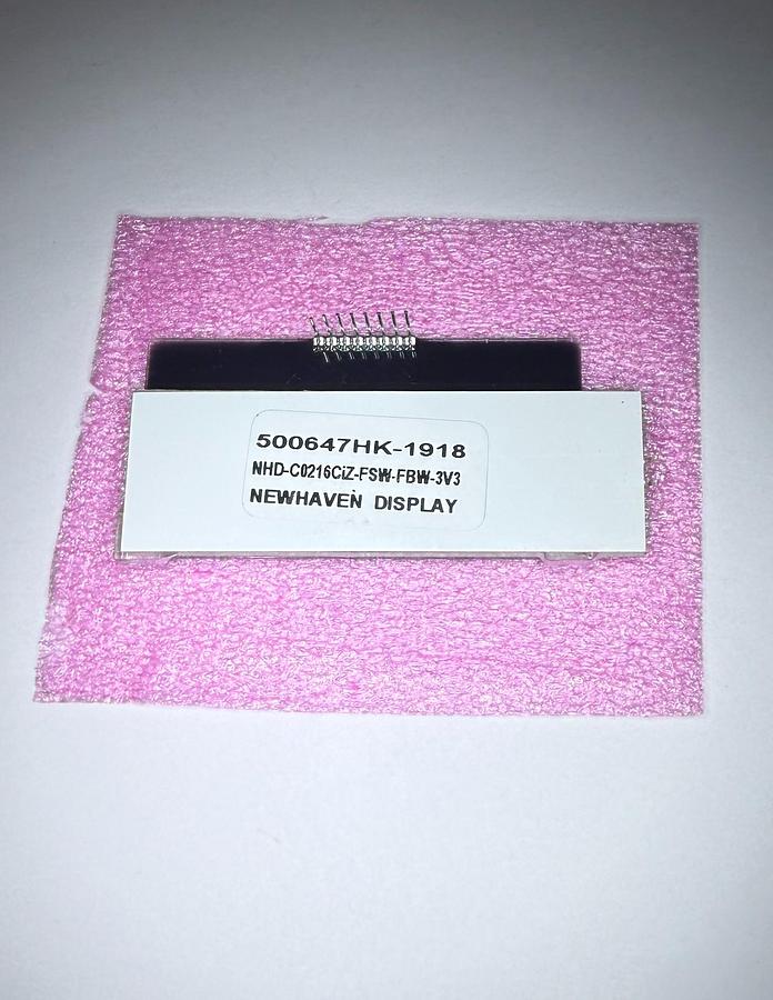 Used Newhaven Display NHD-C0216CIZ-FSW-FBW-3V3 LCD Module – 2x16 Character – 3.3V GHGC-8