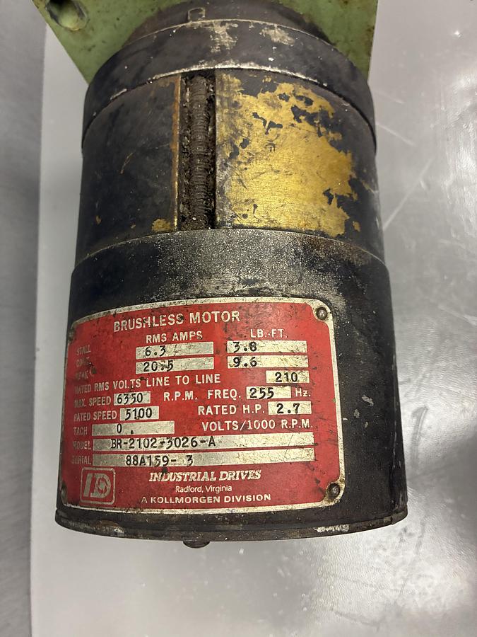 Used Industrial Drives BR-2102-3206-A Brushless Motor 210V GHC-39