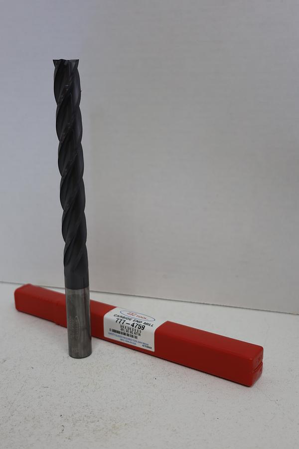 HTC Tool 777-4759 Solid Carbide End Mill 3/4" Dia x 6" LOC x 9" OAL NEW Lot 2