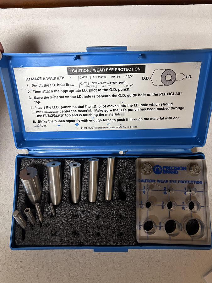 Used Tru Punch 40110 Punch and Die Set,8pc,Tool Steel  GHA-71