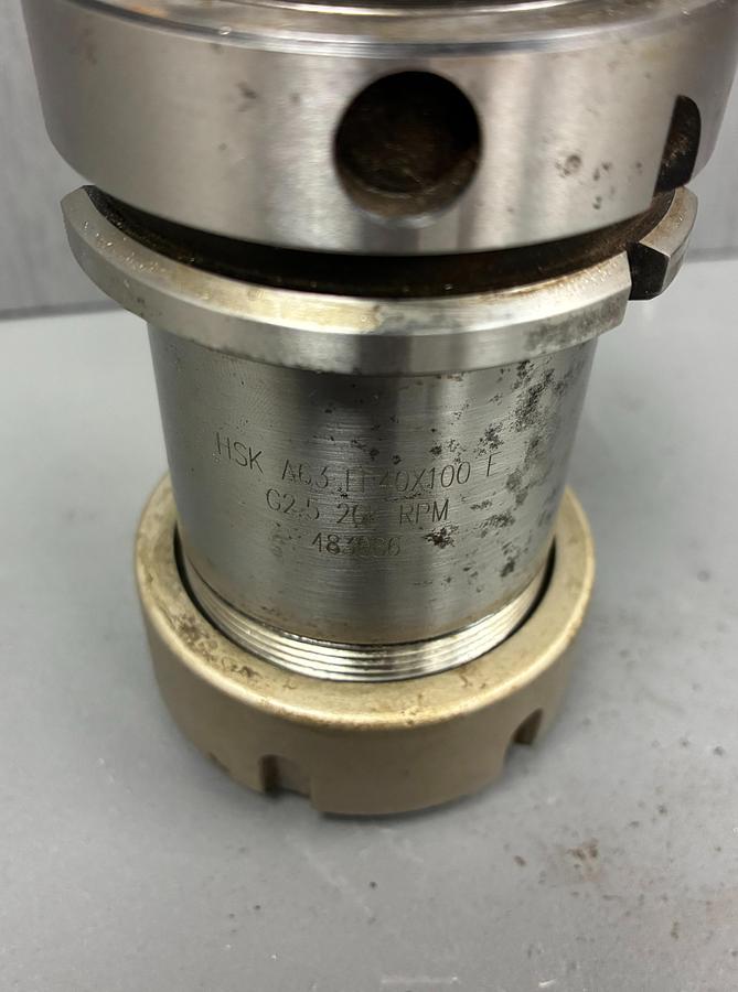 Used HSKA63ER40x100E G2.5 20K RPM Collet Chuck Tool Holder HSKA63 GHC-7