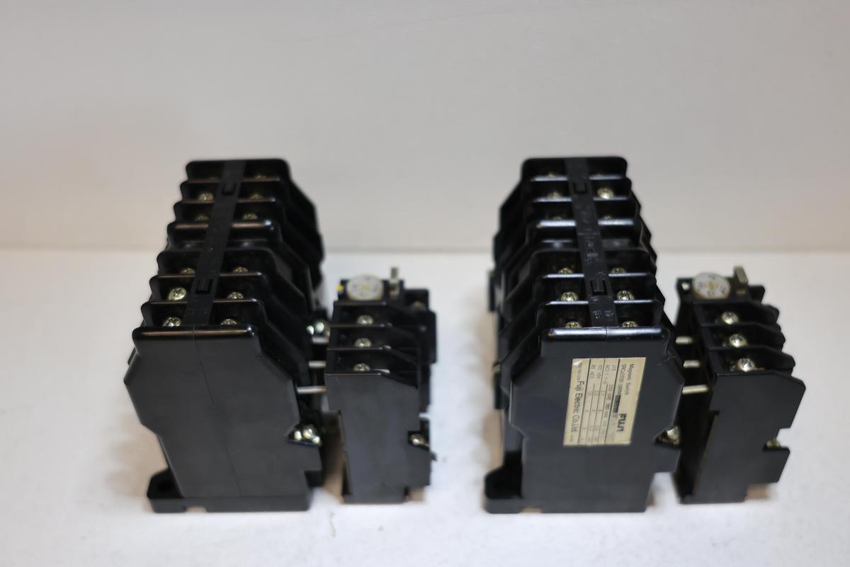 Used Fuji Electric SRCa3938-06RM Reversing motor starter contactor w/ TR-0 Relay (Lot of 2) GHA-186