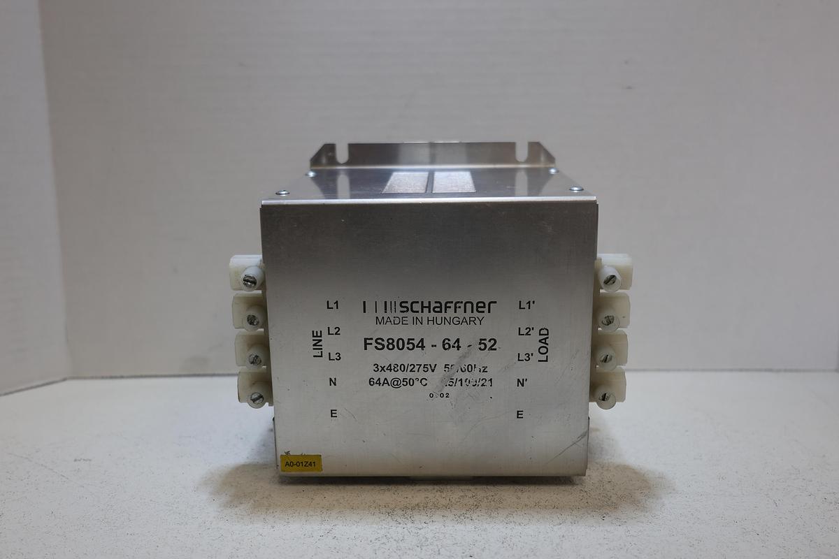 Used Schaffner FS8054-64-52 EMI/RFI Line Filter 64A 3x480/275V 50/60Hz Used