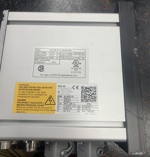 Parts Only REO Reovib MFS 268-6A-IP54 Frequency Converter GHA-146co#0