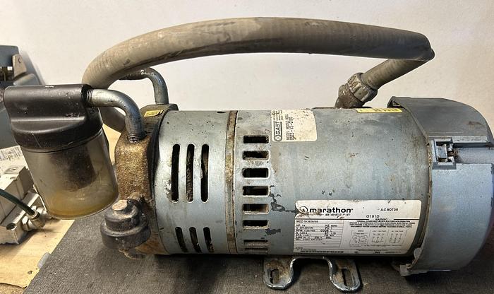 Parts Only *UNTESTED* Gast 0523-V3-G181D Vacuum Pump Marathon 1/4hp motor - GHB-83