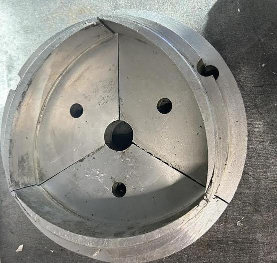 Used Production Turning A1-12-P4 Round Aluminum Soft Jaw for 12" 3 Jaw Chuck - GHB-14