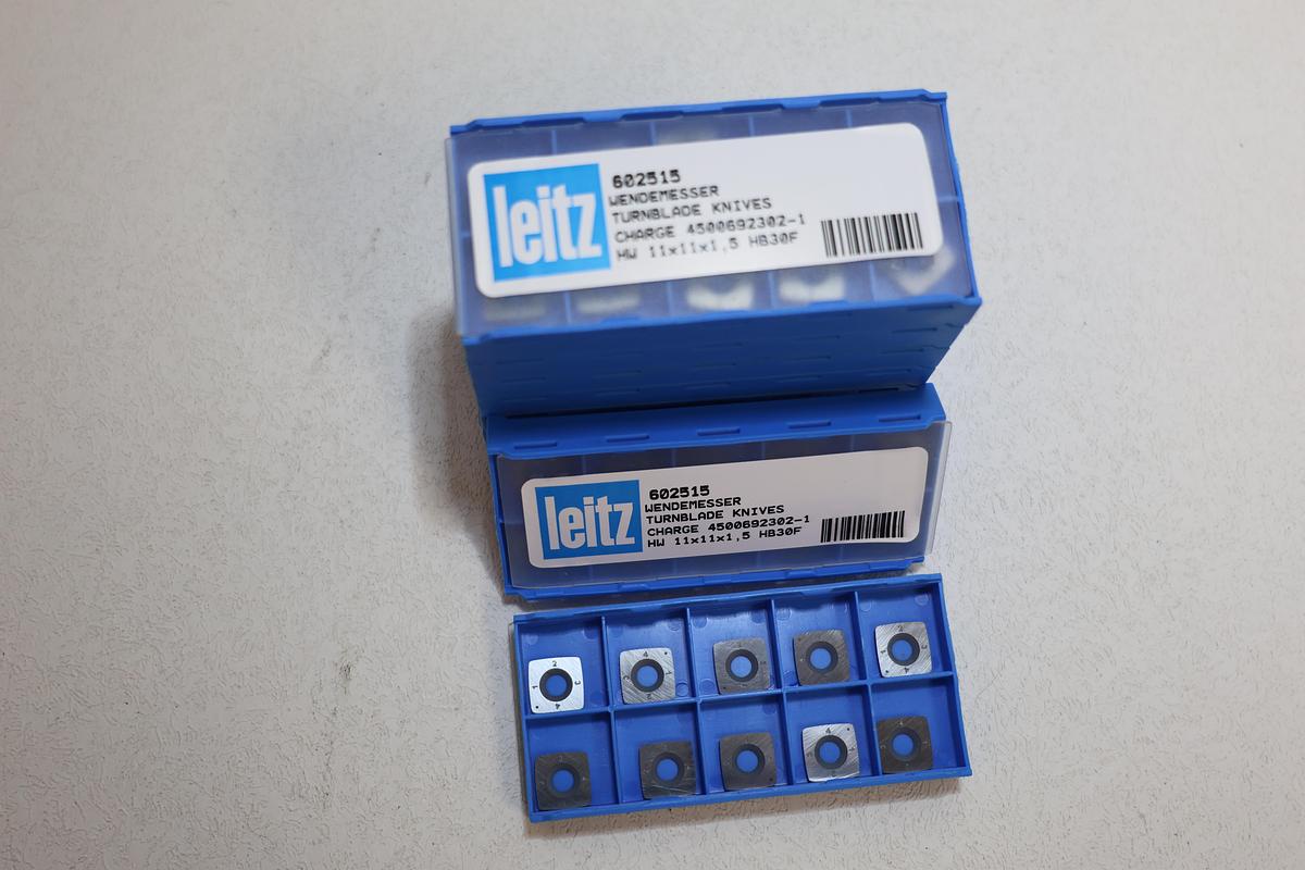 Leitz 602515 Wendemesser Turnblade Knives Carbide Inserts 11x11x1.5 HB30F 10pcs NEW
