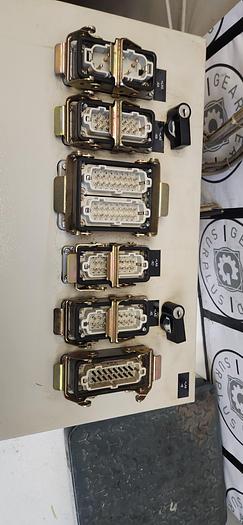 Used 20x12x8 Electrical Box 4 Encl. Gland Plate w/16 SS Connector 16 Pin Male 600 V - GHB-88